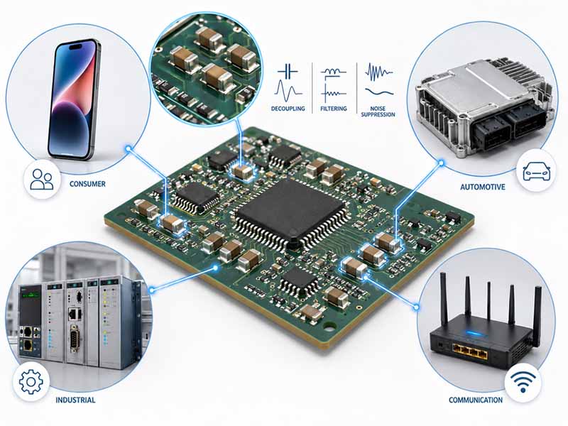 para que são usados os capacitores cerâmicos multicamadas